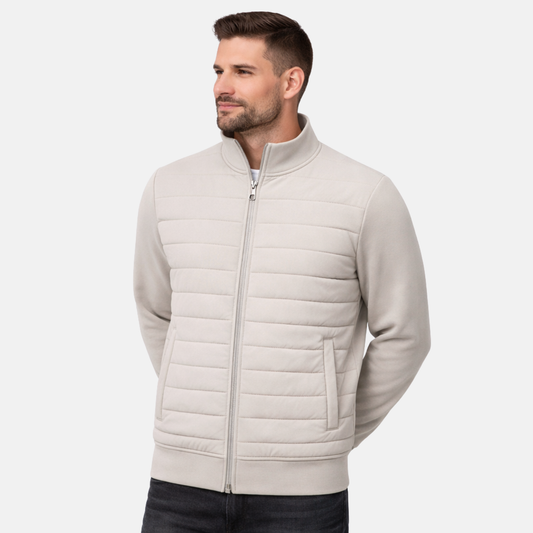 Men’s Hybrid Winter Jacket Slim Fit Insulated Jersey Panel Outerwear