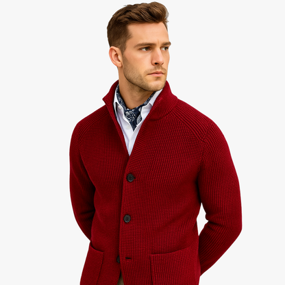 Men’s Retro Military Knit Cardigan