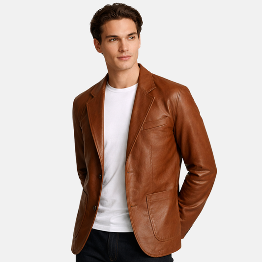 Men’s Leather Jacket Winter Tailored Classic Outerwear