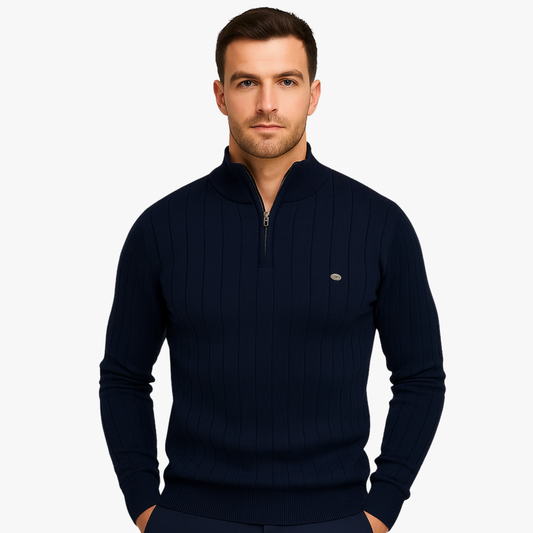 Men’s Zipped High-Neck Winter Sweater