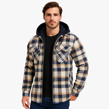 Modern Men’s Plaid Zip-Up Jacket