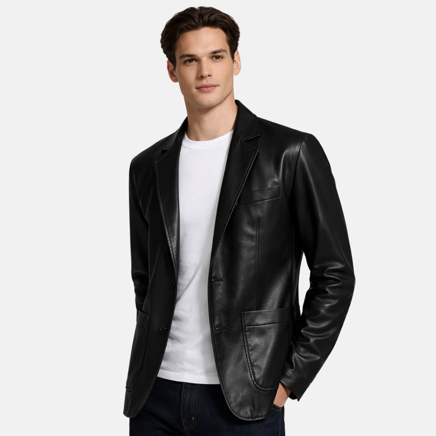 Men’s Leather Jacket Winter Tailored Classic Outerwear
