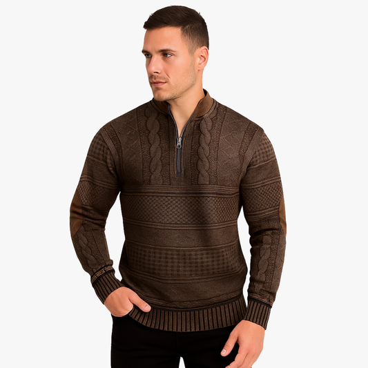 Men’s Half-Zip Knitted Sweater