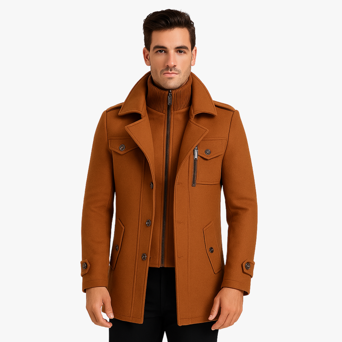 Men’s Wool Mid-Length Coat