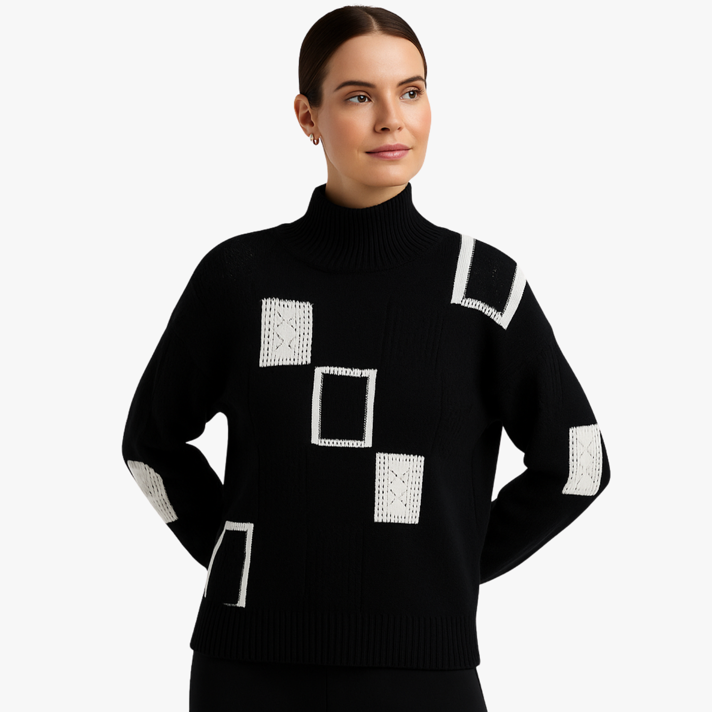 Unique Women’s Patchwork Knit Sweater
