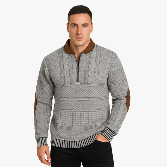 Men’s Half-Zip Knitted Sweater
