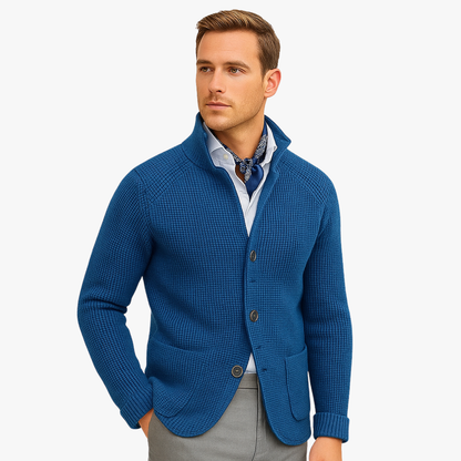 Men’s Retro Military Knit Cardigan