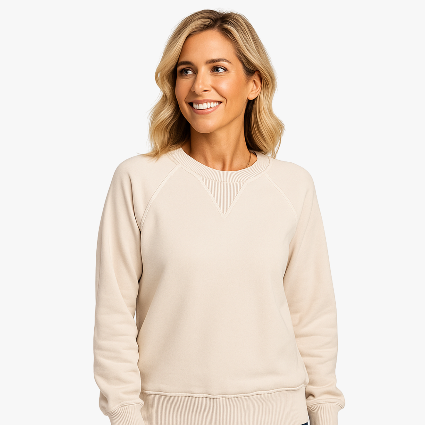 Chic Women’s Sweater with Ribbed Pockets