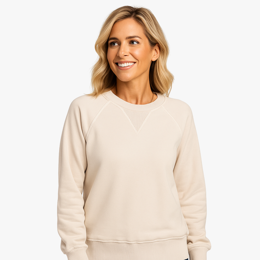 Chic Women’s Sweater with Ribbed Pockets