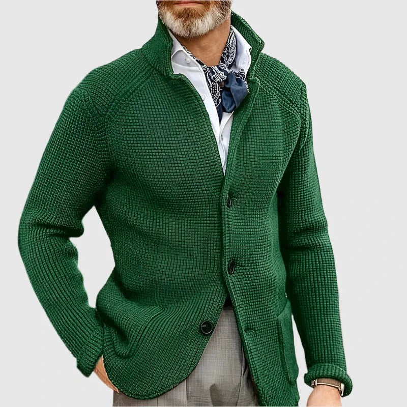 Men’s Retro Military Knit Cardigan