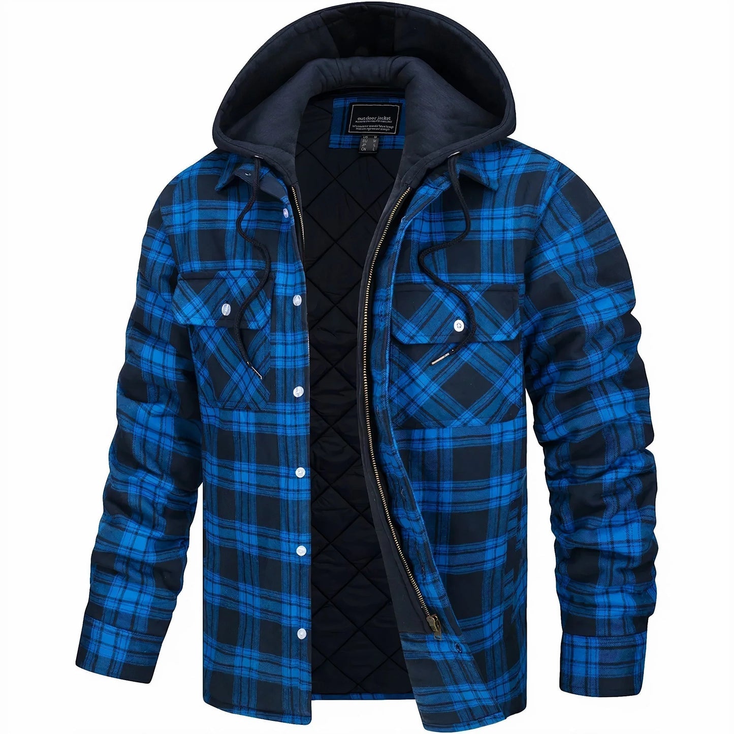Modern Men’s Plaid Zip-Up Jacket