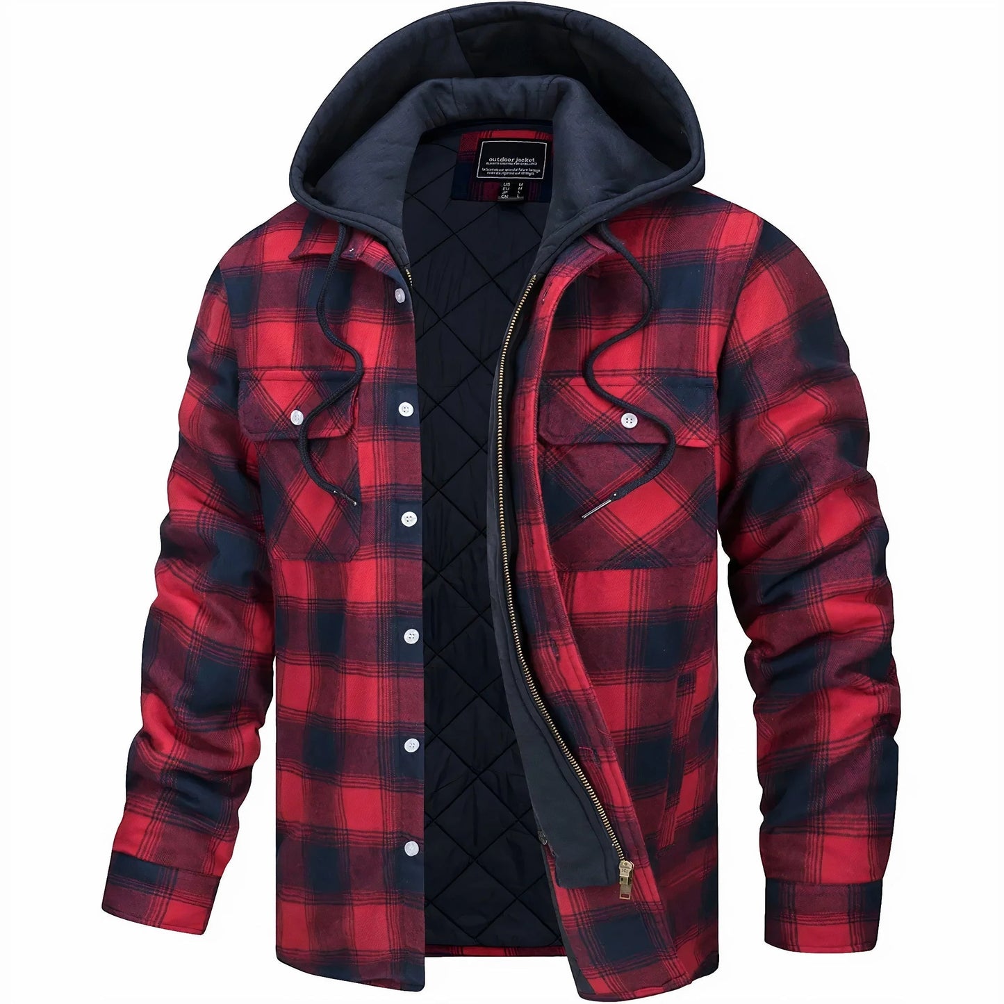 Modern Men’s Plaid Zip-Up Jacket
