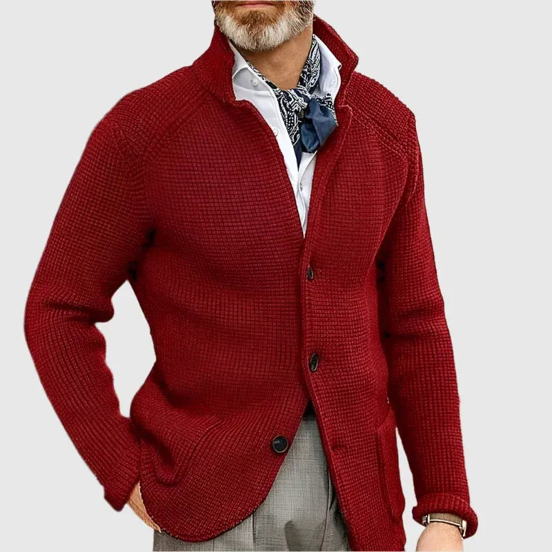Men’s Retro Military Knit Cardigan